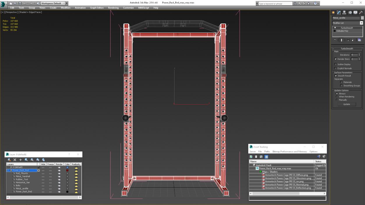 Power Rack Red 3D model