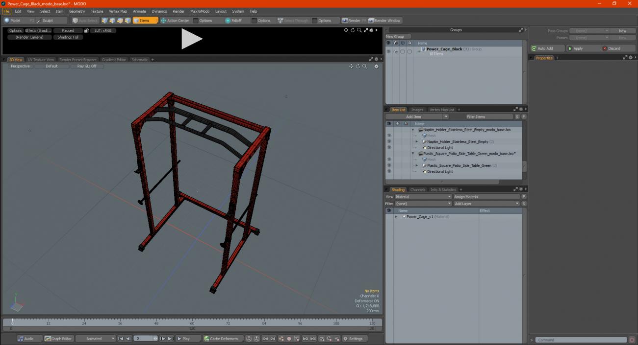 Power Rack Red 3D model