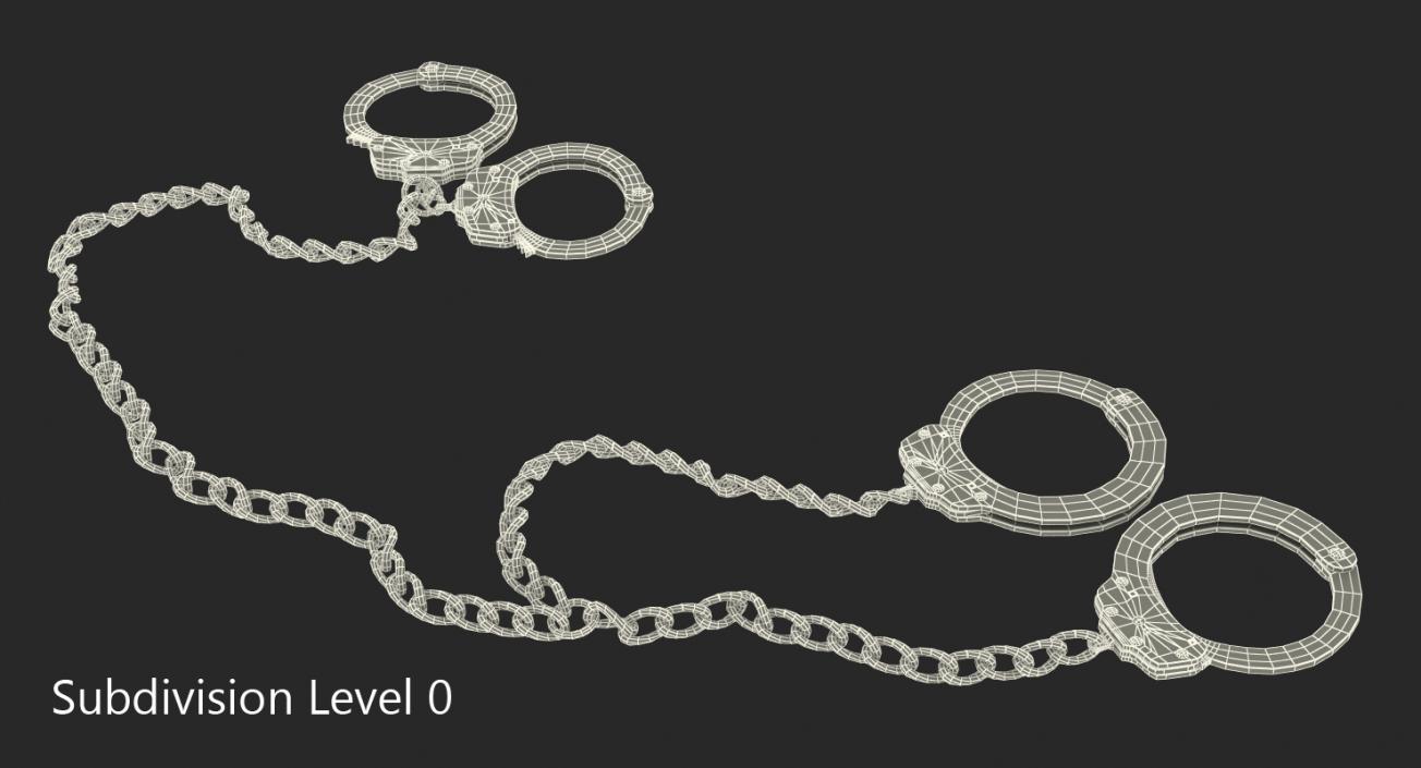 3D Handcuffs And Leg Cuffs model