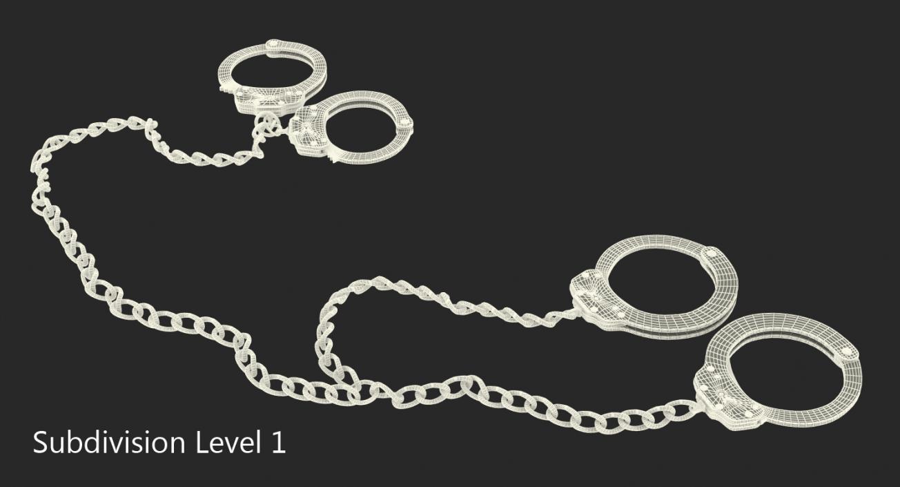 3D Handcuffs And Leg Cuffs model