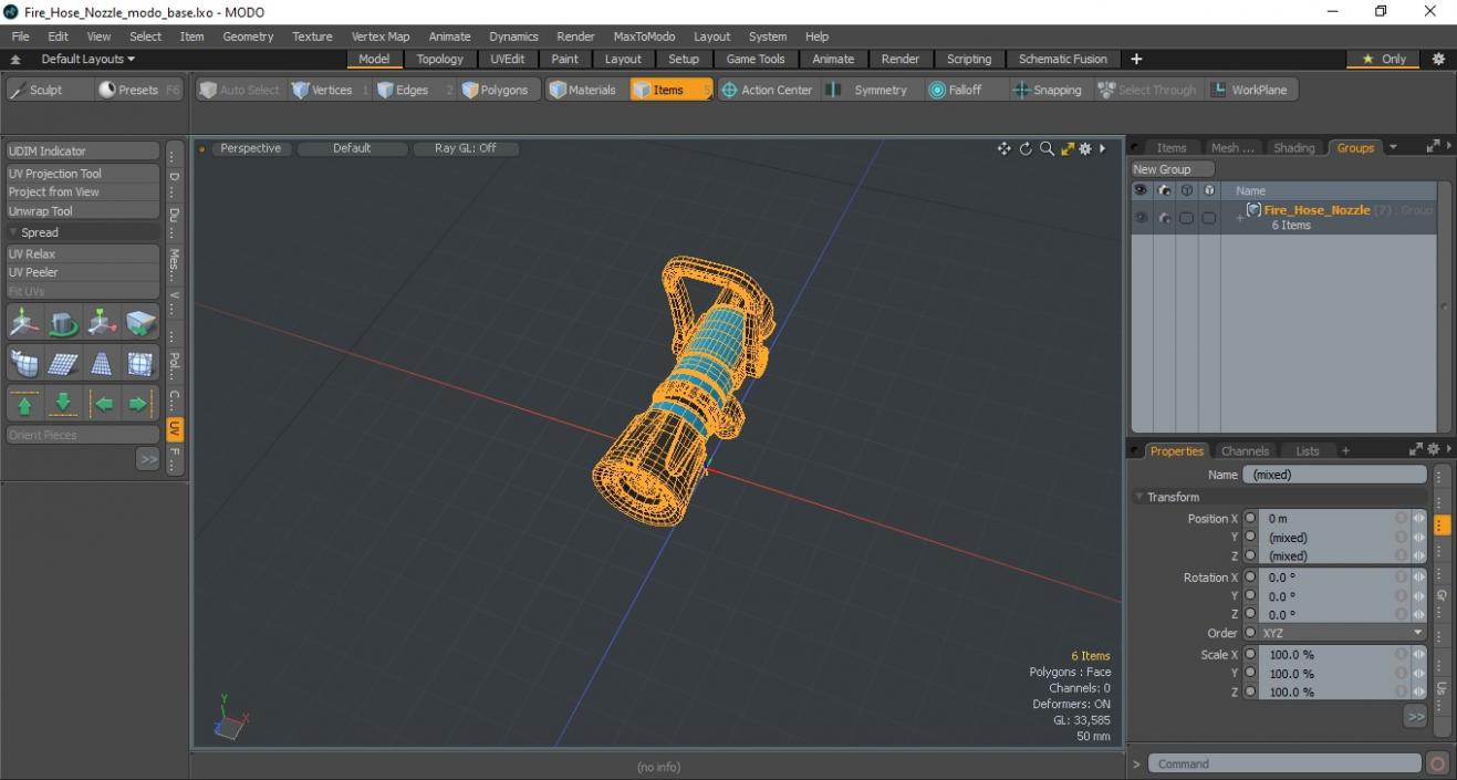 3D Fire Hose Nozzle