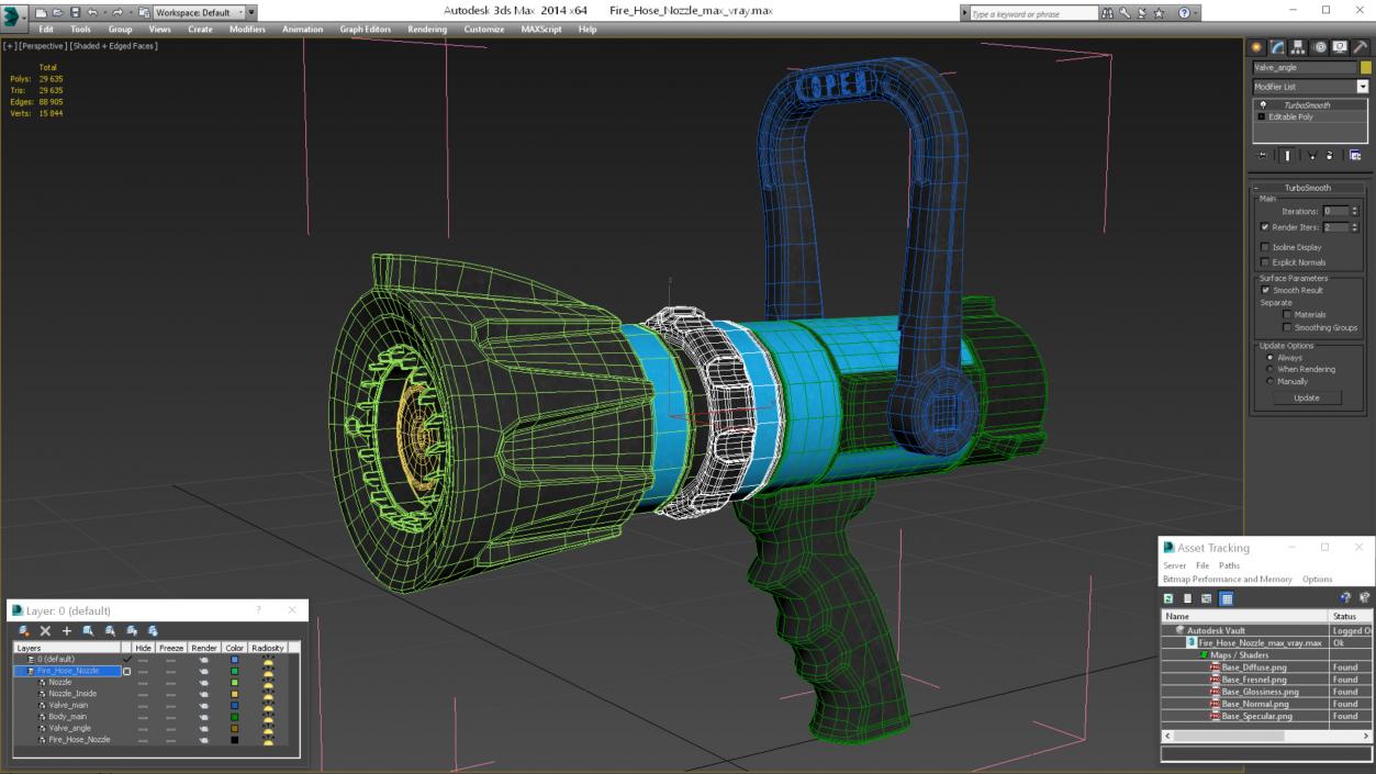 3D Fire Hose Nozzle