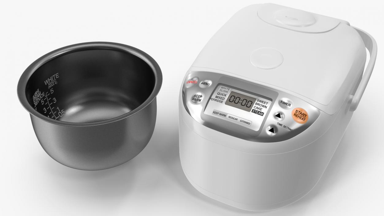 Rice Cooker White 3D