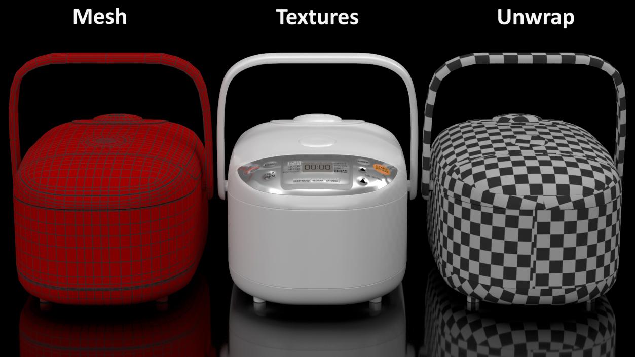 Rice Cooker White 3D