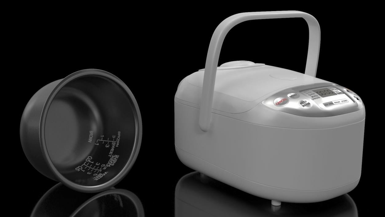 Rice Cooker White 3D