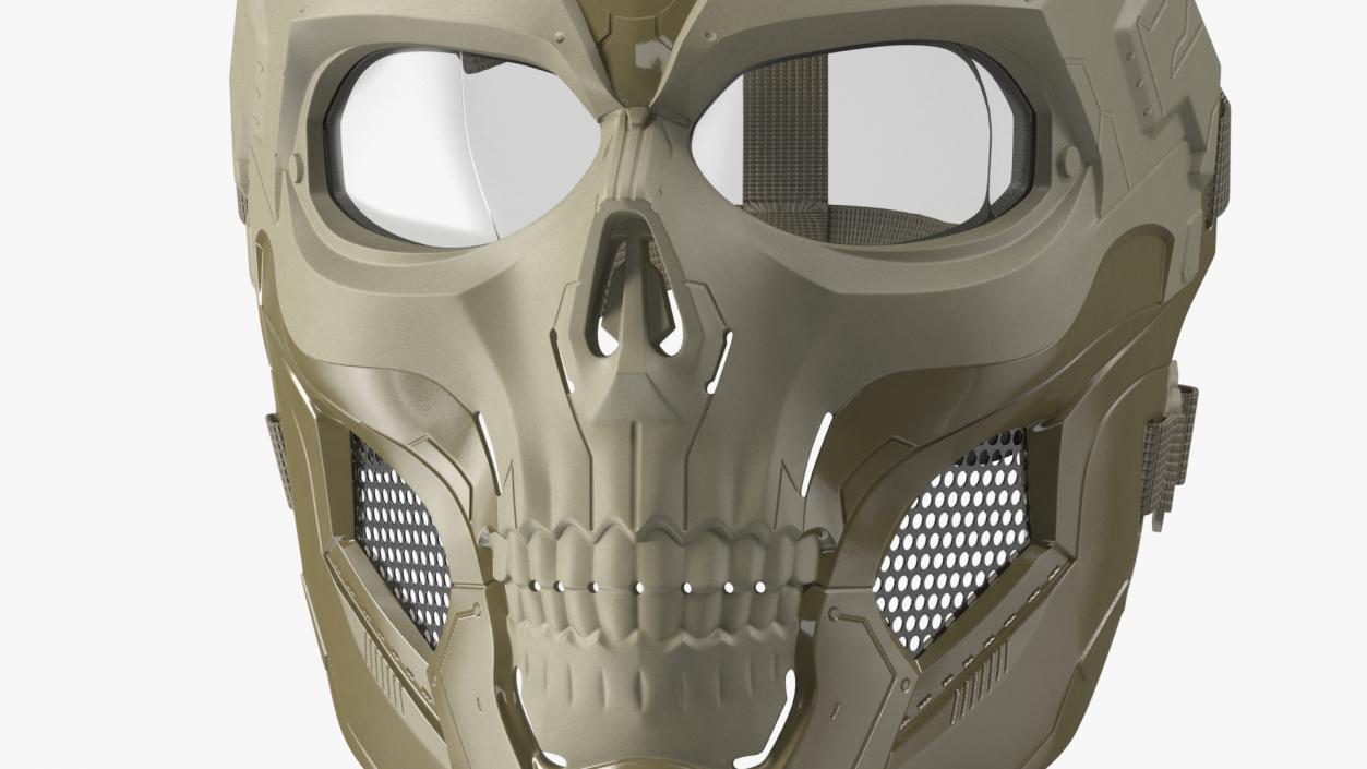 3D model Mask Tactical Skull Khaki