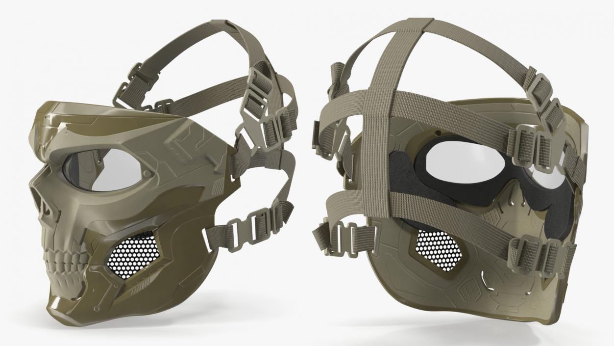 3D model Mask Tactical Skull Khaki