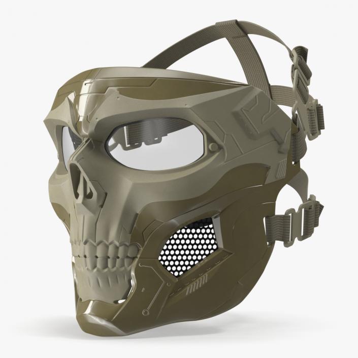 3D model Mask Tactical Skull Khaki