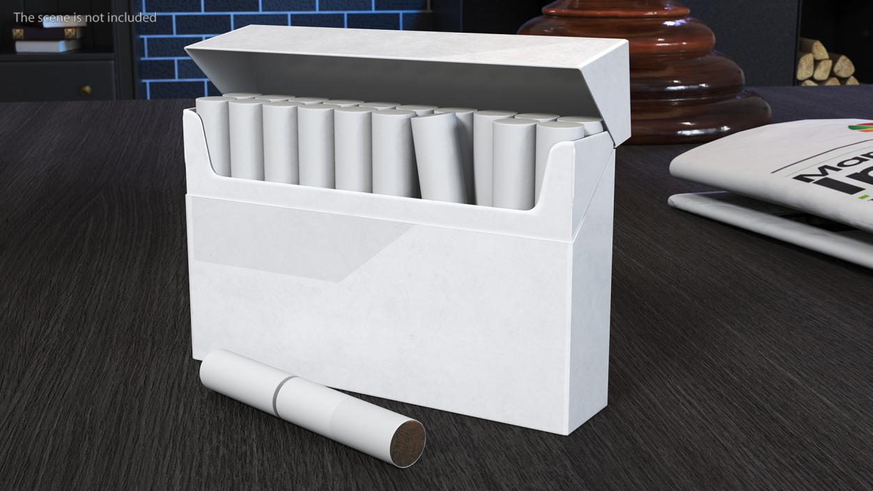 3D model Pack of Electronic Cigarettes Open with Stick