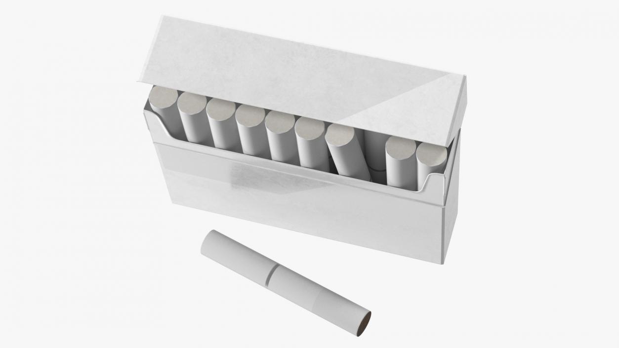 3D model Pack of Electronic Cigarettes Open with Stick