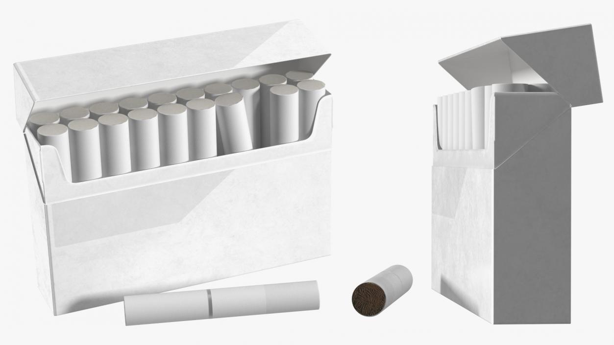 3D model Pack of Electronic Cigarettes Open with Stick