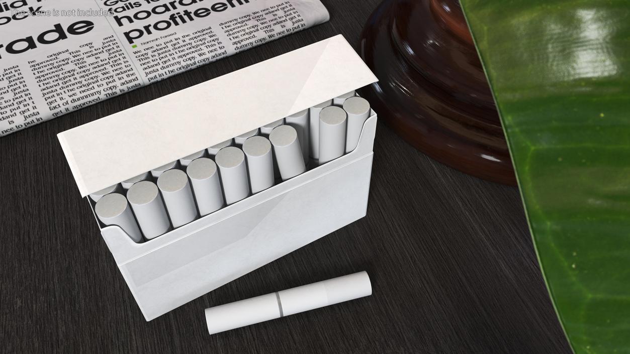 3D model Pack of Electronic Cigarettes Open with Stick