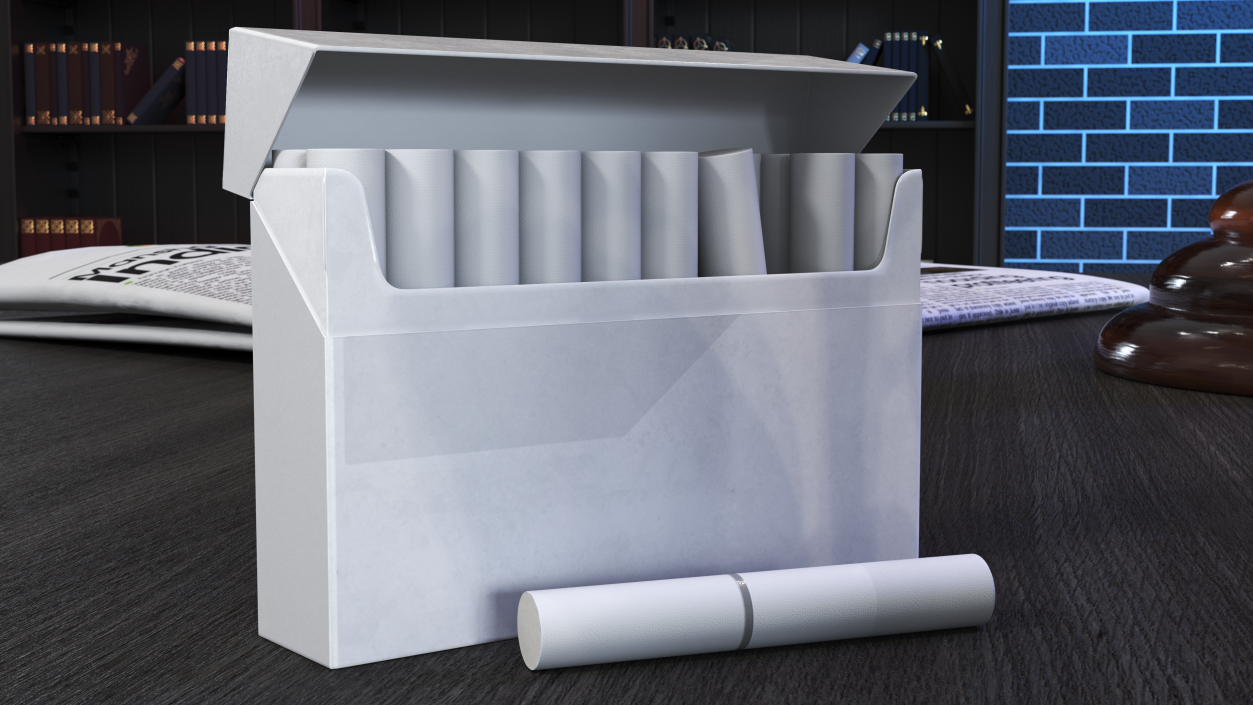 3D model Pack of Electronic Cigarettes Open with Stick