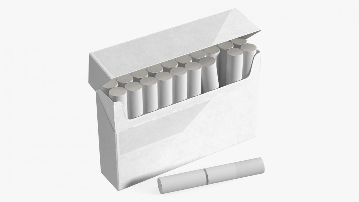 3D model Pack of Electronic Cigarettes Open with Stick