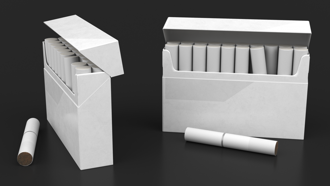 3D model Pack of Electronic Cigarettes Open with Stick