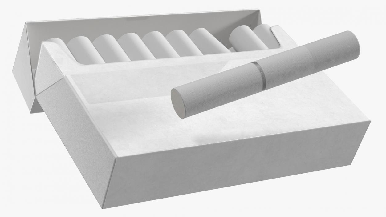 3D model Pack of Electronic Cigarettes Open with Stick