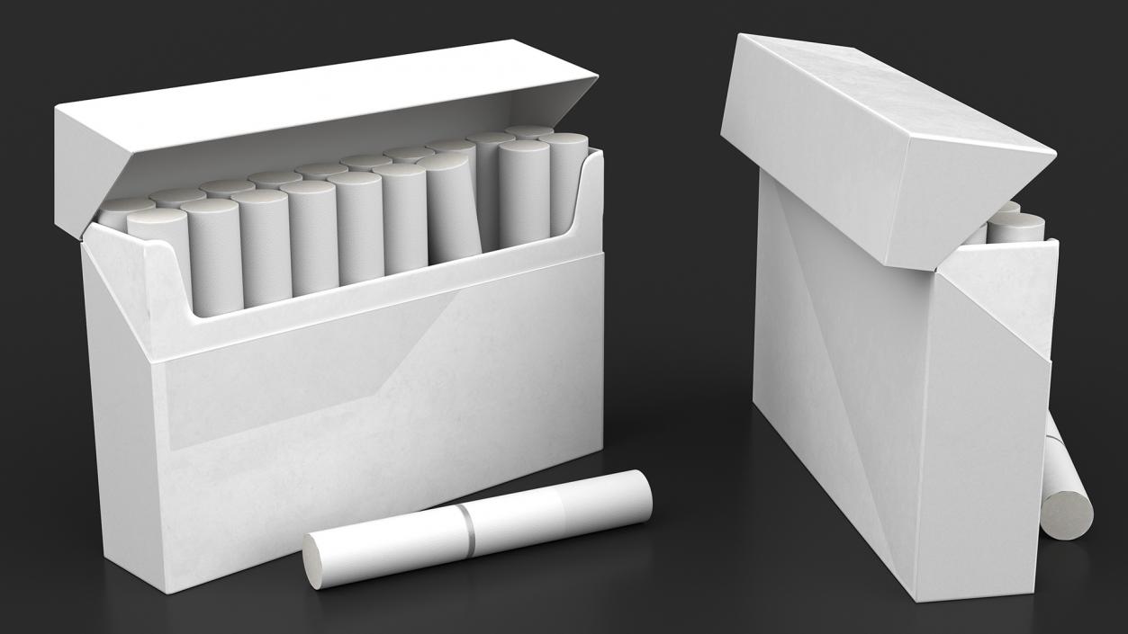 3D model Pack of Electronic Cigarettes Open with Stick