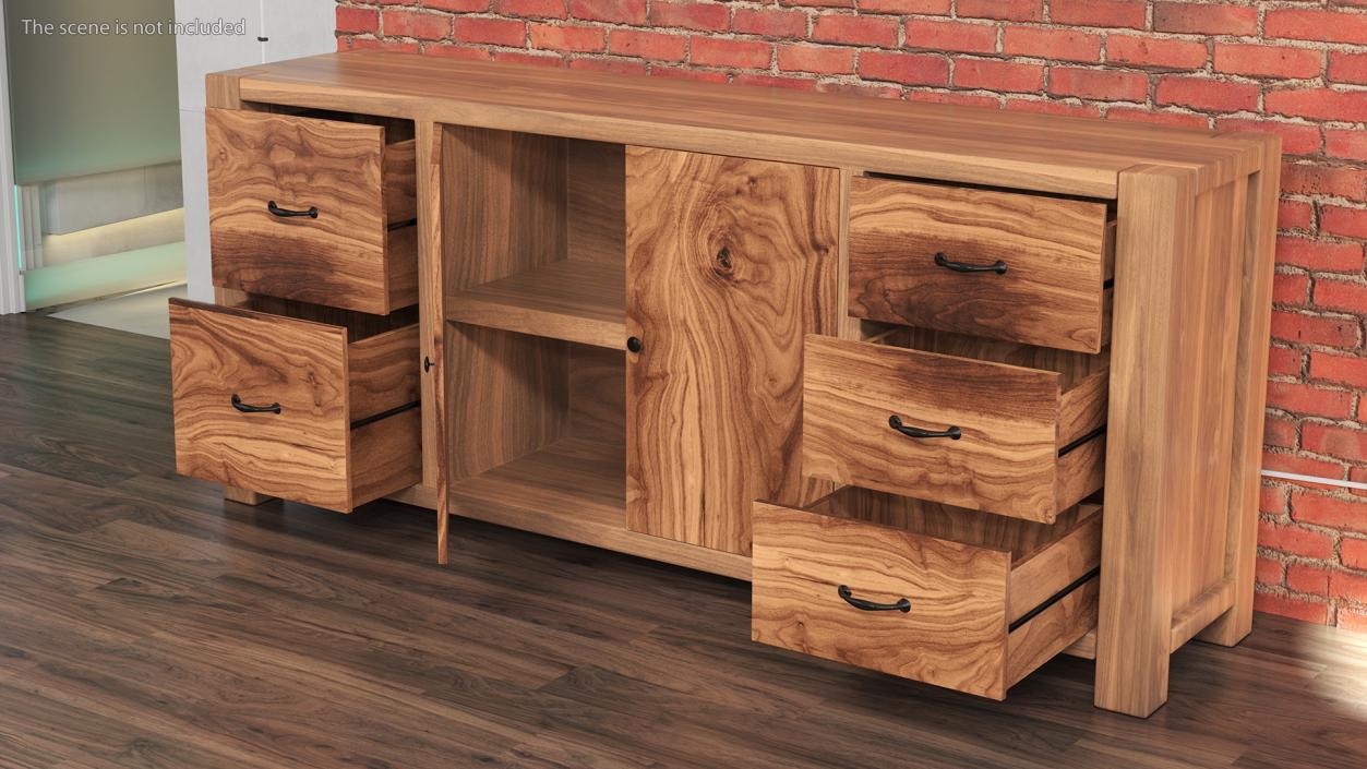 Wooden Furnishings Collection 3D model