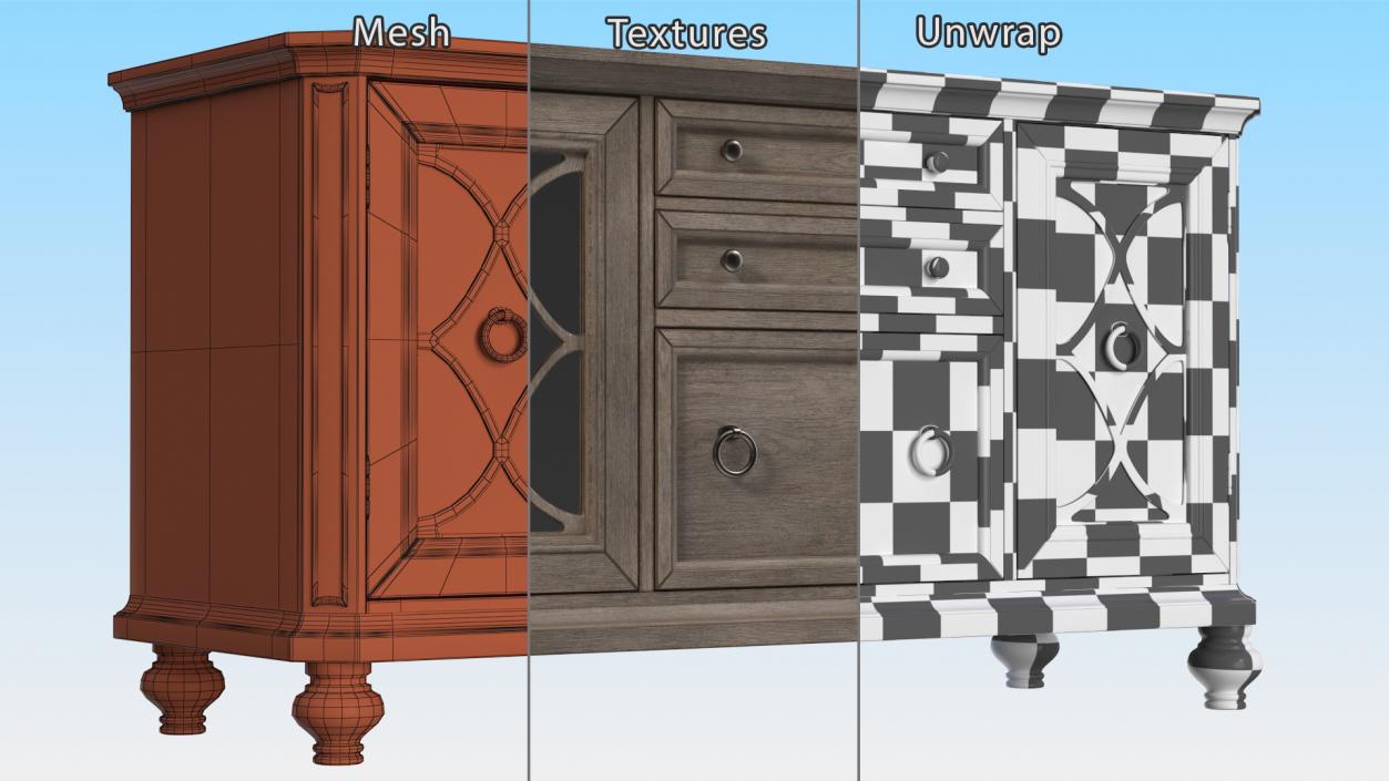 Wooden Furnishings Collection 3D model