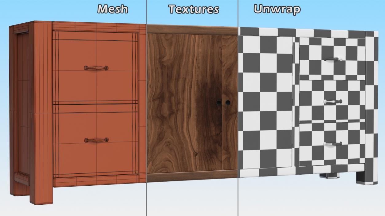 Wooden Furnishings Collection 3D model