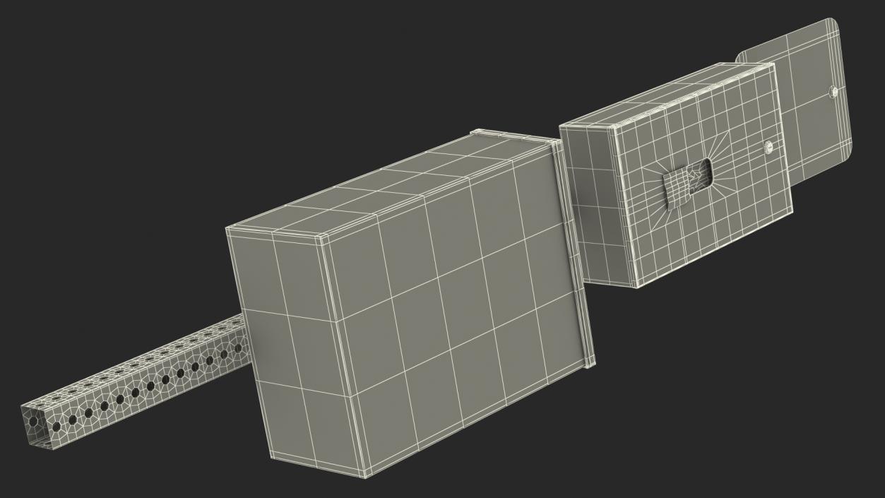 Dog Waste Station with Square Bin Black 3D model