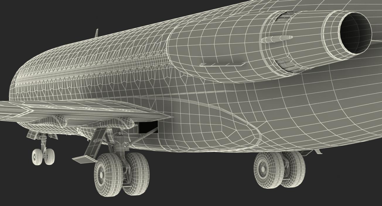 Boeing 727 100 Private Generic Rigged 3D