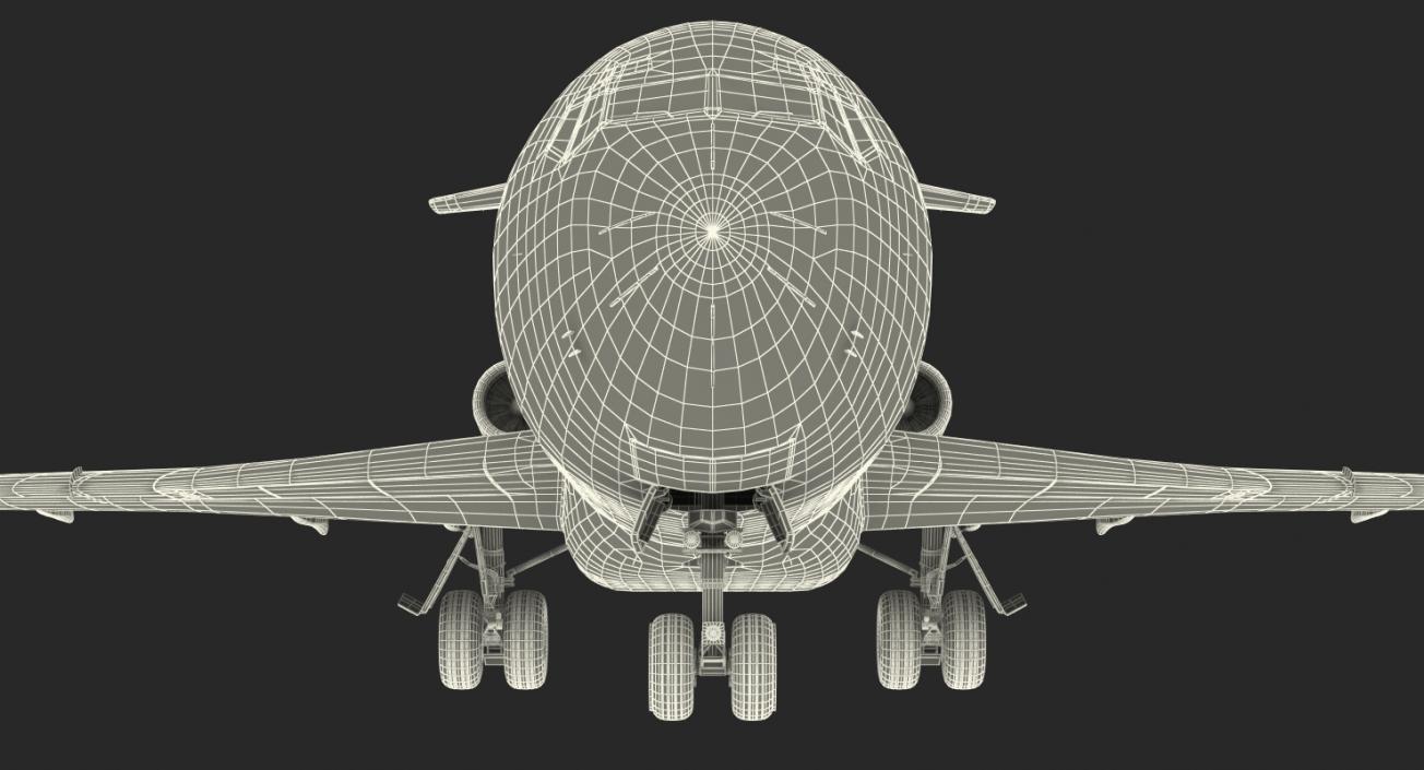 Boeing 727 100 Private Generic Rigged 3D