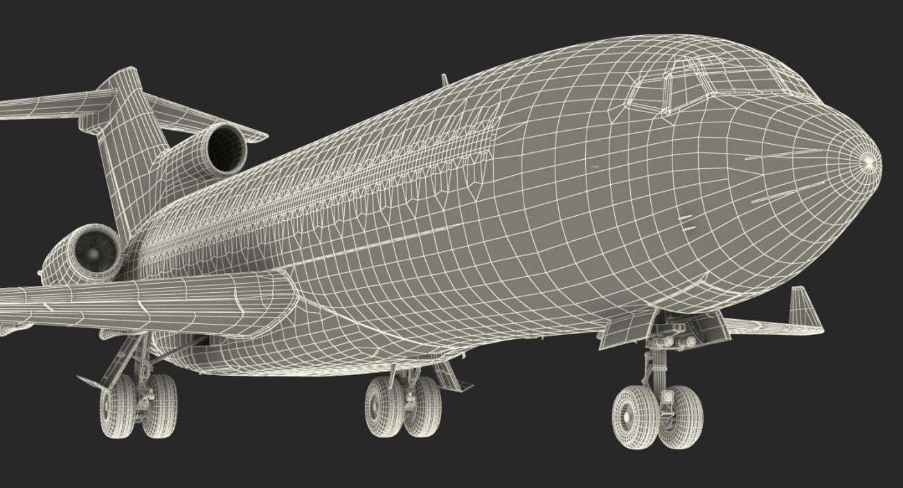 Boeing 727 100 Private Generic Rigged 3D