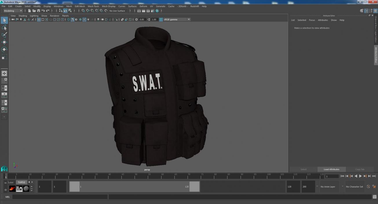 3D SWAT Tactical Vest model