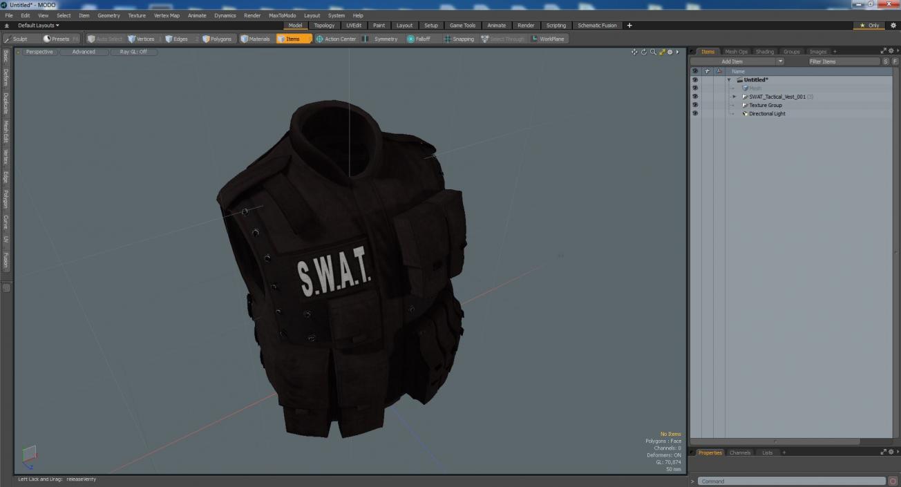 3D SWAT Tactical Vest model