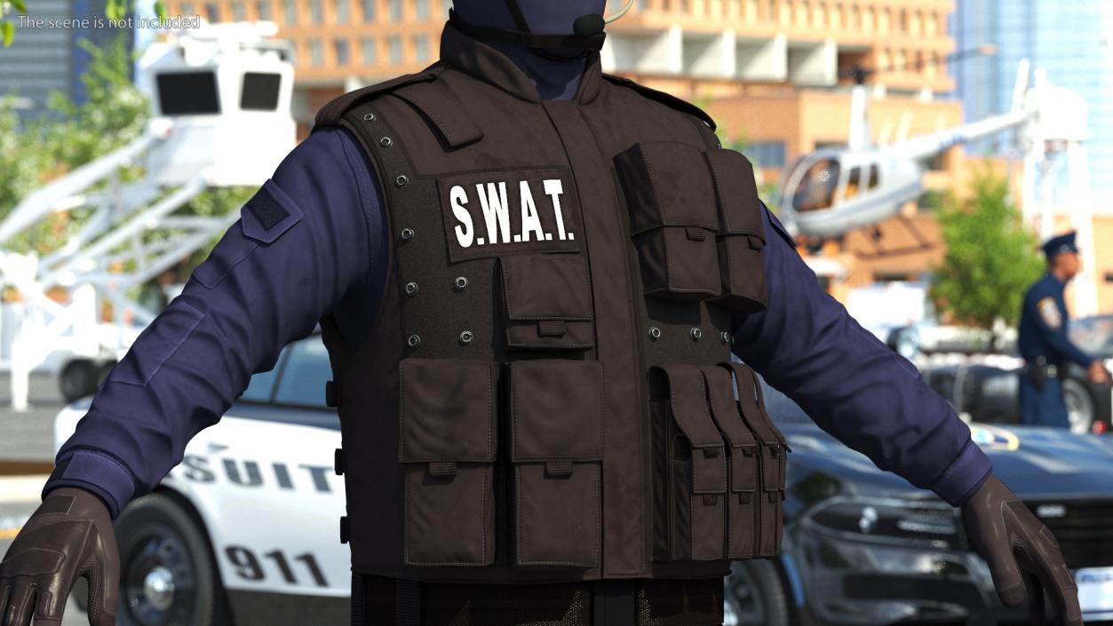 3D SWAT Tactical Vest model