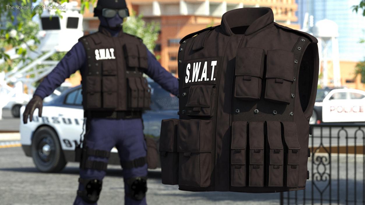 3D SWAT Tactical Vest model