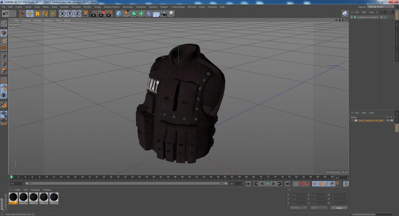 3D SWAT Tactical Vest model