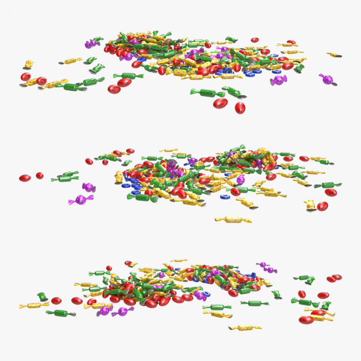 3D Mixed Candy Pile