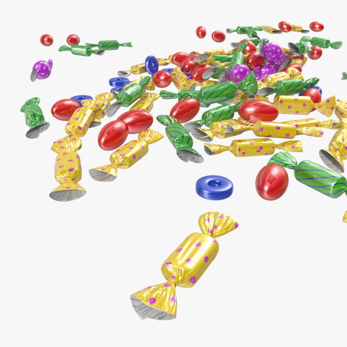 3D Mixed Candy Pile