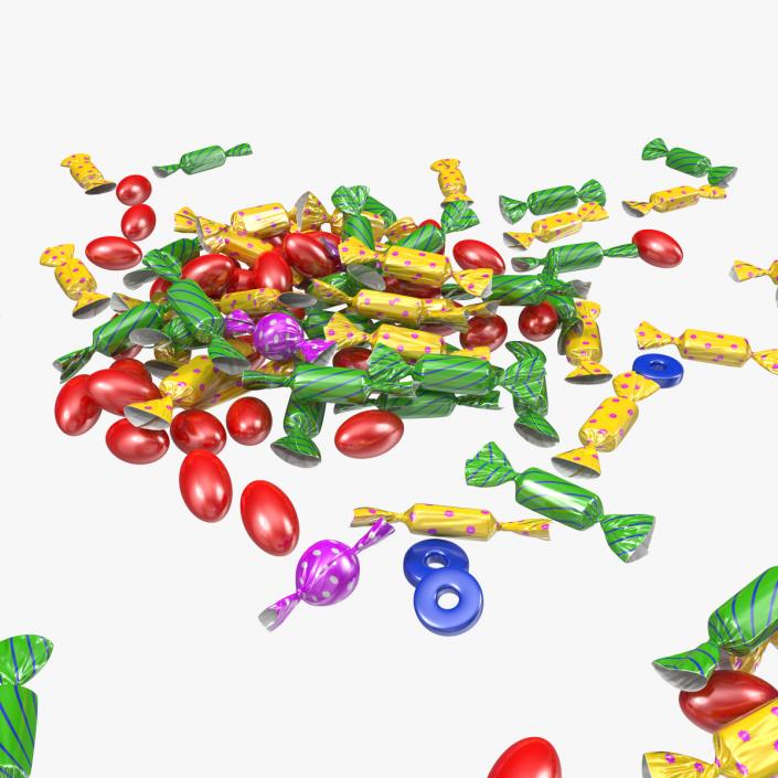 3D Mixed Candy Pile