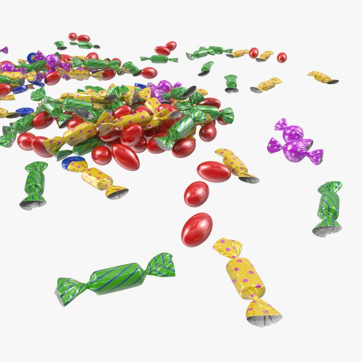 3D Mixed Candy Pile