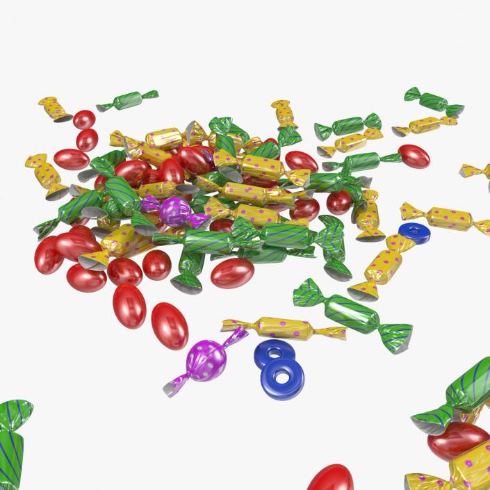 3D Mixed Candy Pile