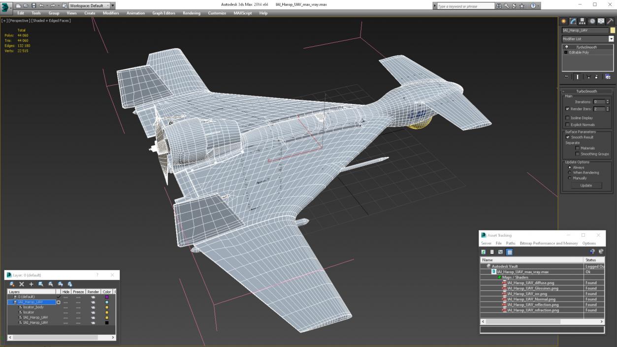 3D IAI Harop UAV model