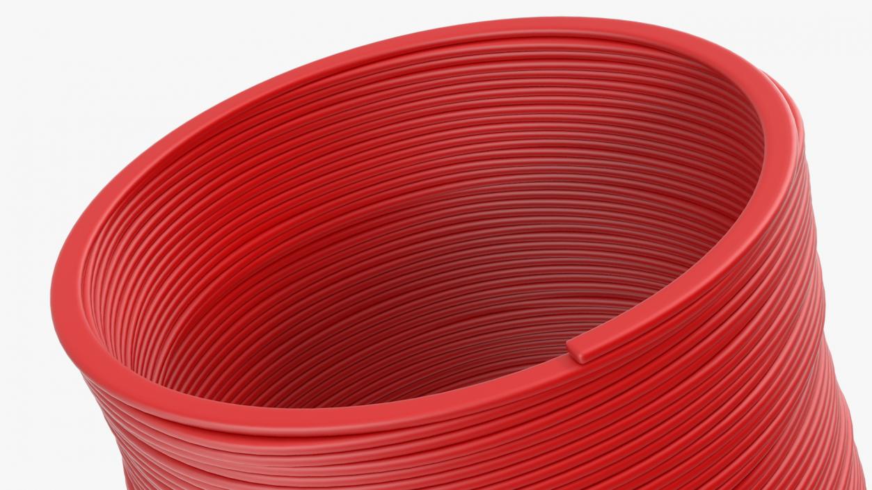 Plastic Slinky Toy Spring Red 3D model