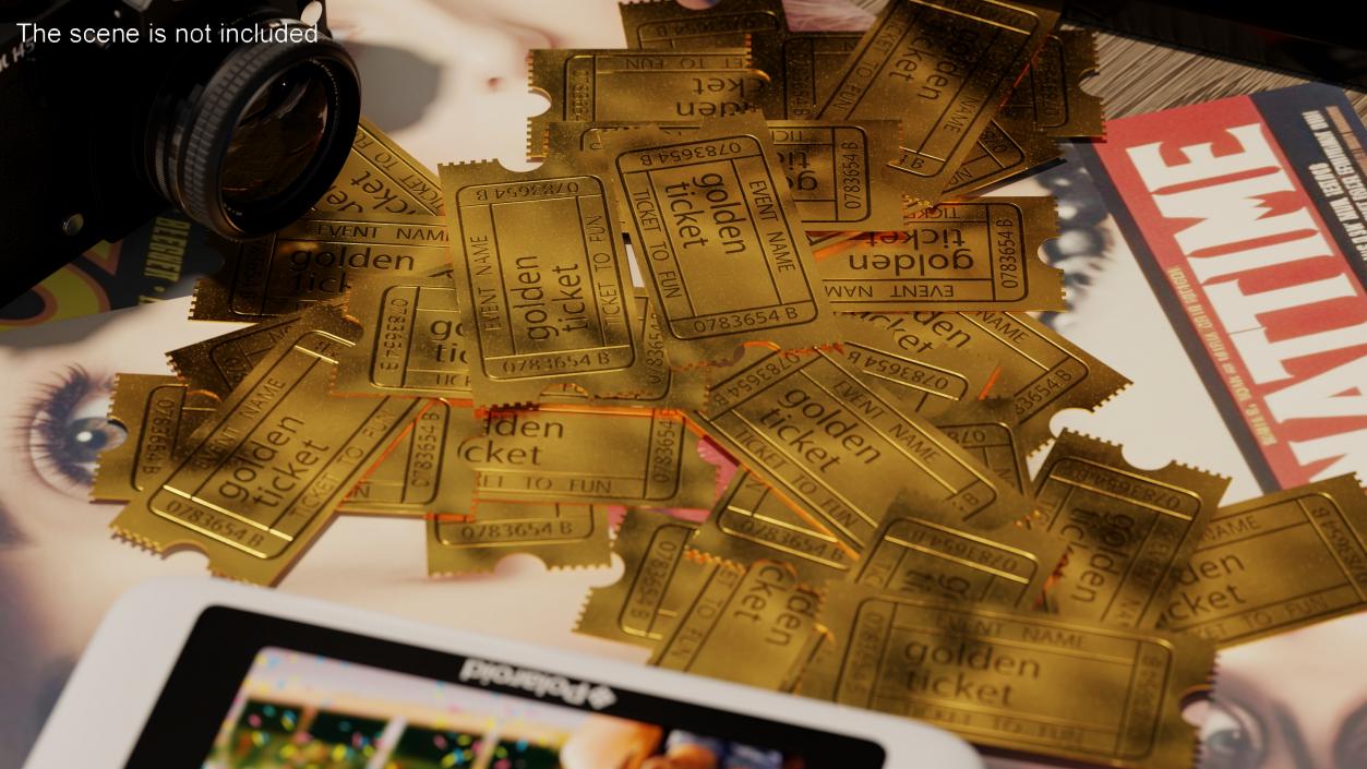 3D Golden Ticket for Event model