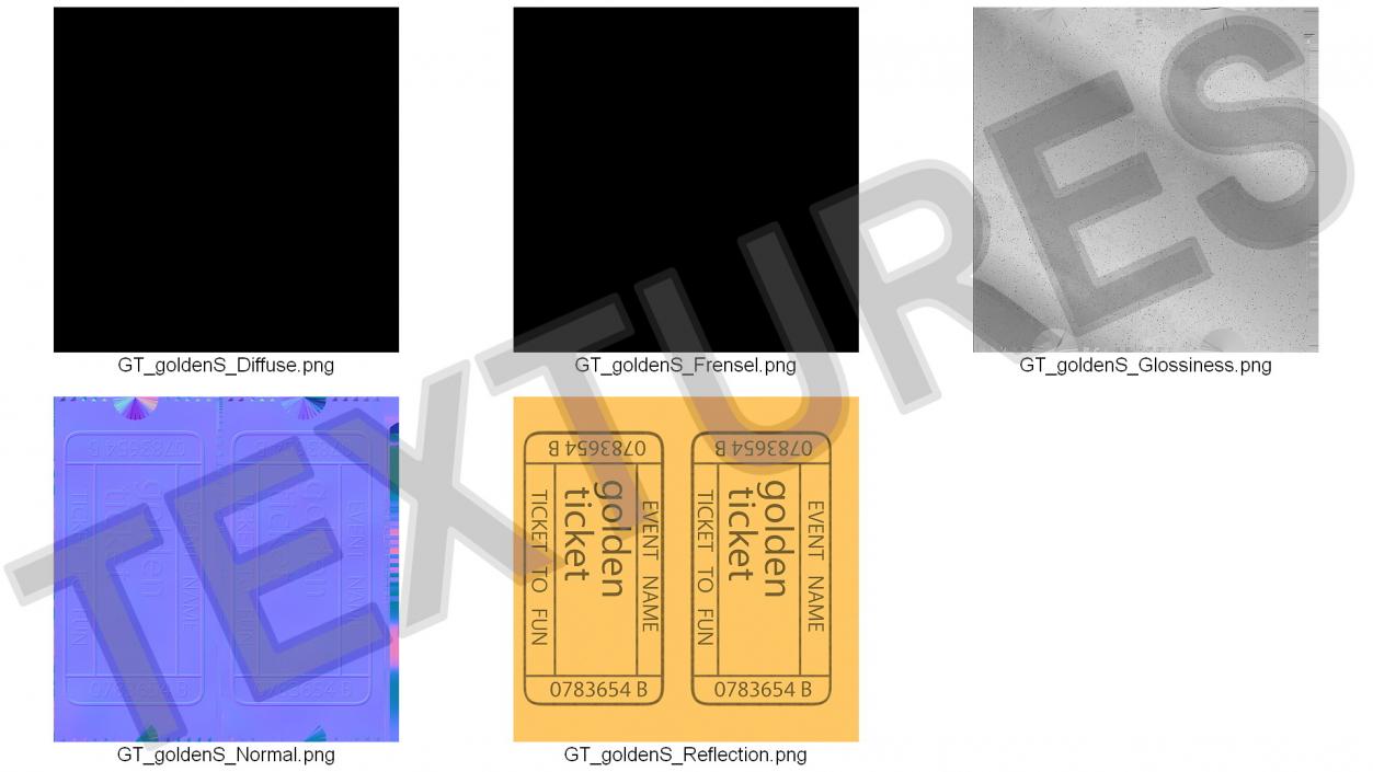 3D Golden Ticket for Event model