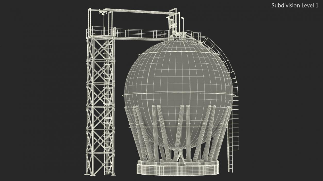 3D model Crude Oil Storage Tank(1)