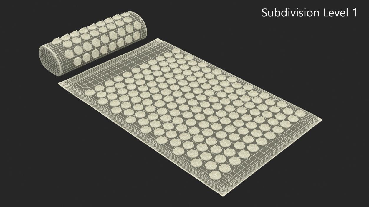 3D Wellness Acupressure Mat and Pillow Black