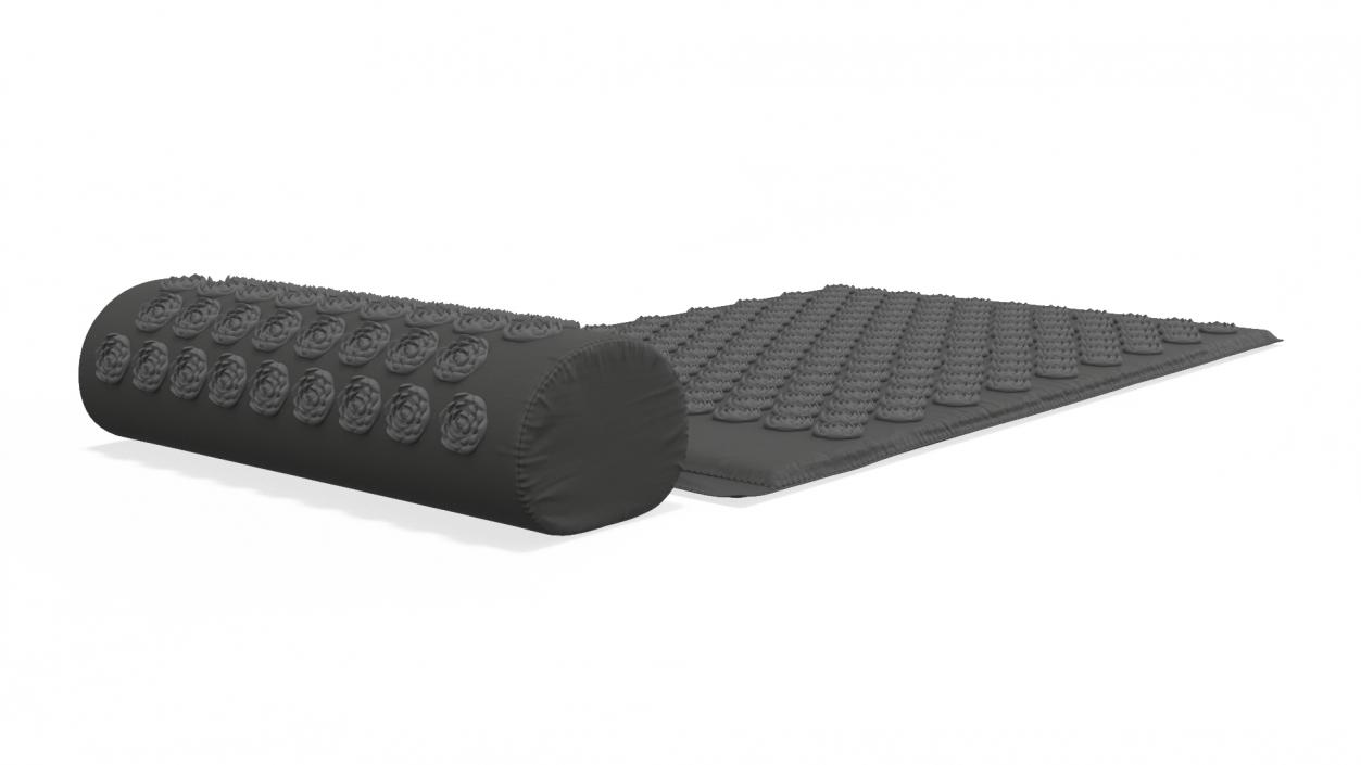 3D Wellness Acupressure Mat and Pillow Black