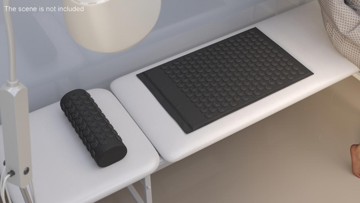 3D Wellness Acupressure Mat and Pillow Black