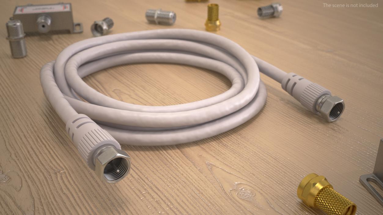 3D model Coaxial Cable and Extender Set