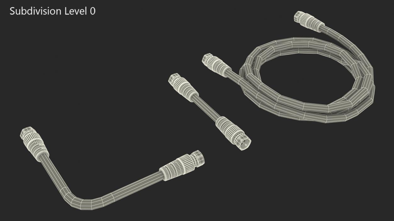 3D model Coaxial Cable and Extender Set