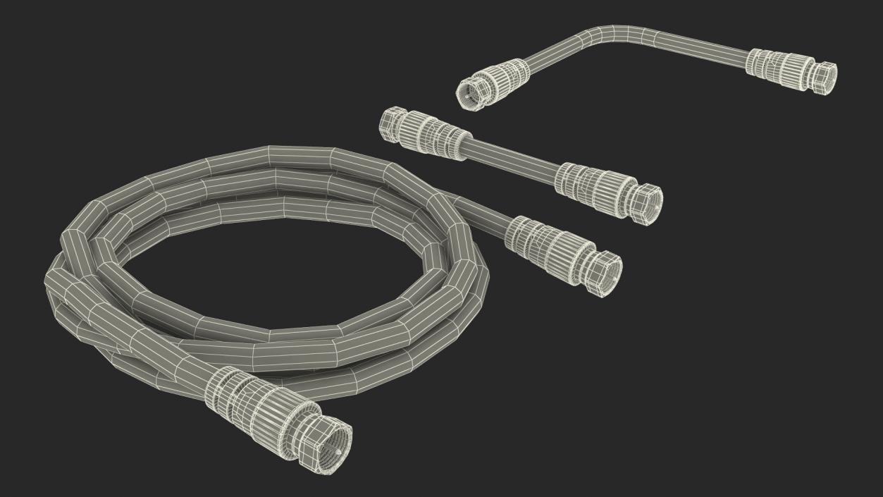 3D model Coaxial Cable and Extender Set