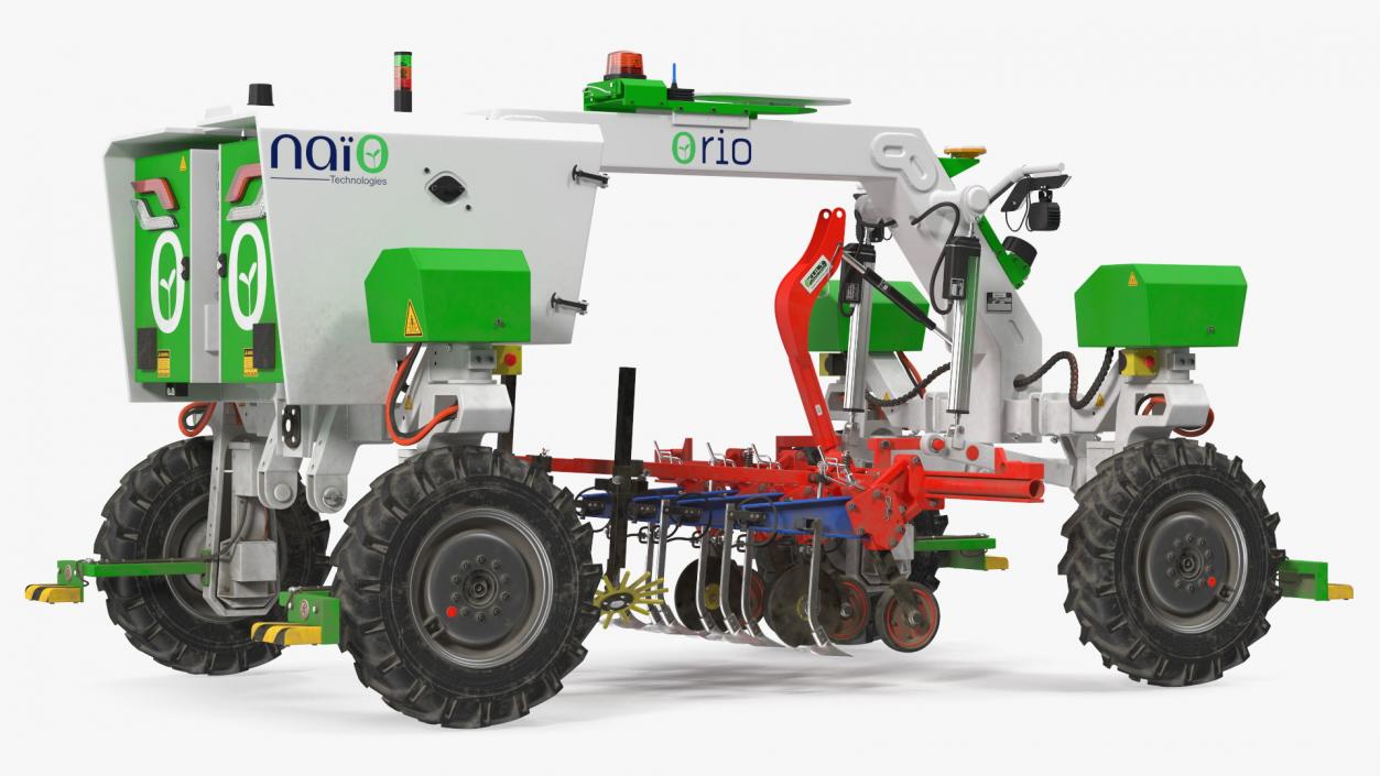 Old Autonomous Farm Robot Orio Naio Rigged 3D